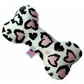 Mirage Pet Products Pink Leopard Canvas Bone Dog Toy 8 in. 1371-CTYBN8